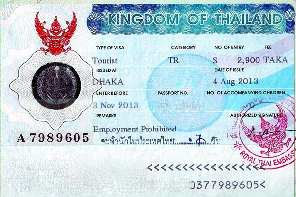 Thai visa on arrival 
